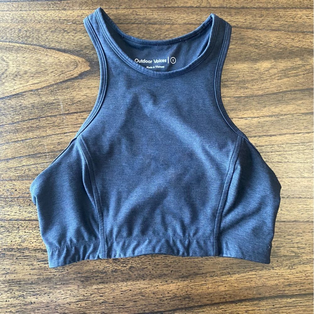 Outdoor Voices Athena Crop Top Navy Women’s Size S Active Athleisure